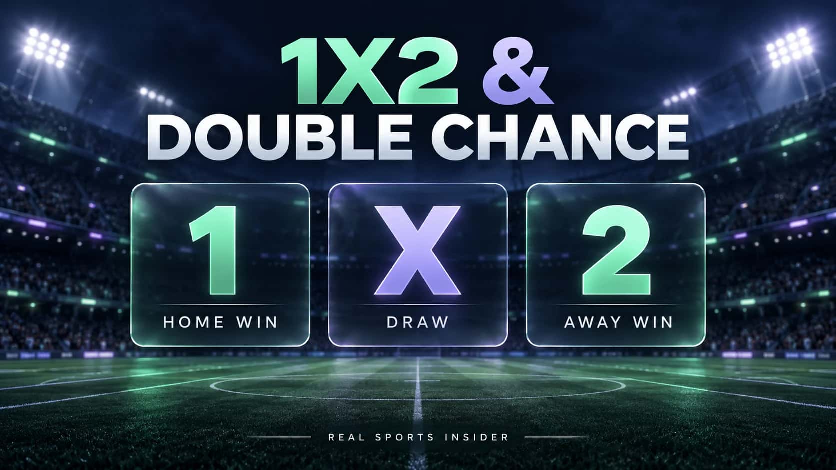 Football 1X2 and double chance cover showing 1 for home win, X for draw and 2 for away win.